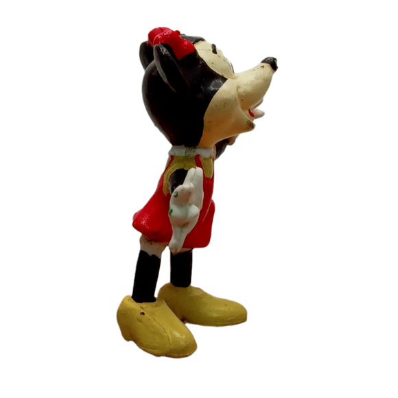 Disney Minnie Mouse PVC Figurine Red Yellow Dress Vintage Toy Figure Hong Kong - Picture 4 of 9